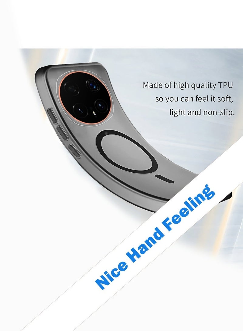 Wtech Honor Magic8 5G 2025 Hybrid Translucent Magsafe with Magnetic Charging Raised Camera Lips Elegant Look Case Cover (MCMPMN) - Black - Image 3